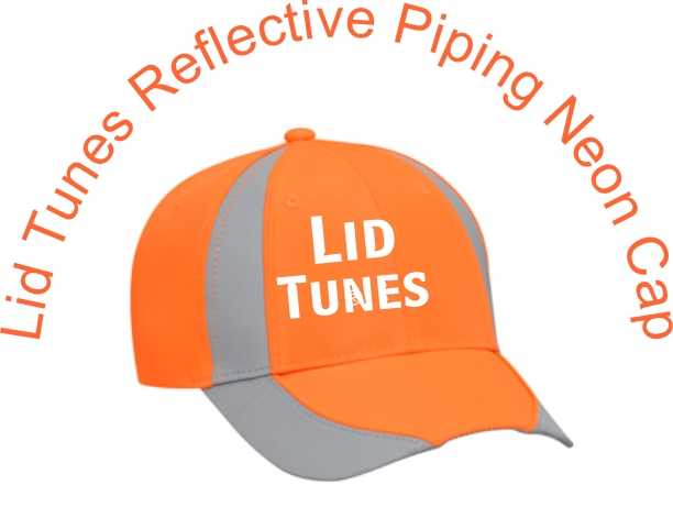 Lid Tunes Reflective Piping Neon Cap